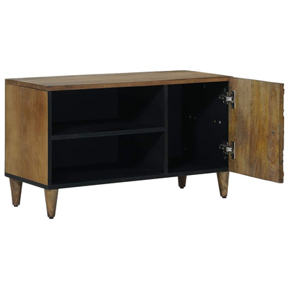 Mobile TV Marrone 80 x 31,5 x 46 cm Legno di mango massello | homemem39