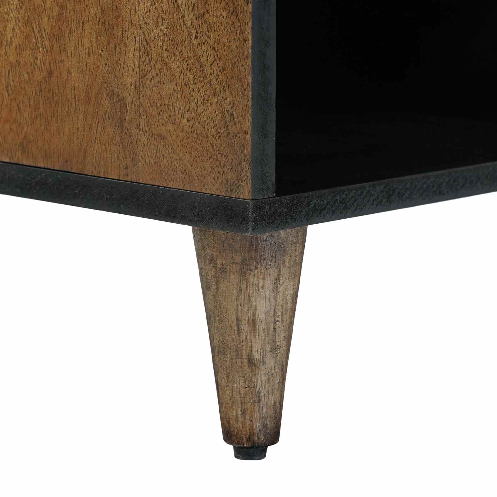Mobile TV Marrone 100 x 33,5 x 46 cm Legno di mango massello | homemem39