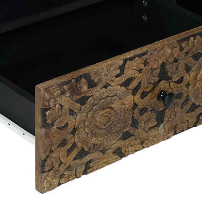 Mobile TV Marrone 80 x 33,5 x 46 cm Legno di mango massello | homemem39