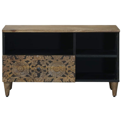 Mobile TV Marrone 80 x 33,5 x 46 cm Legno di mango massello | homemem39