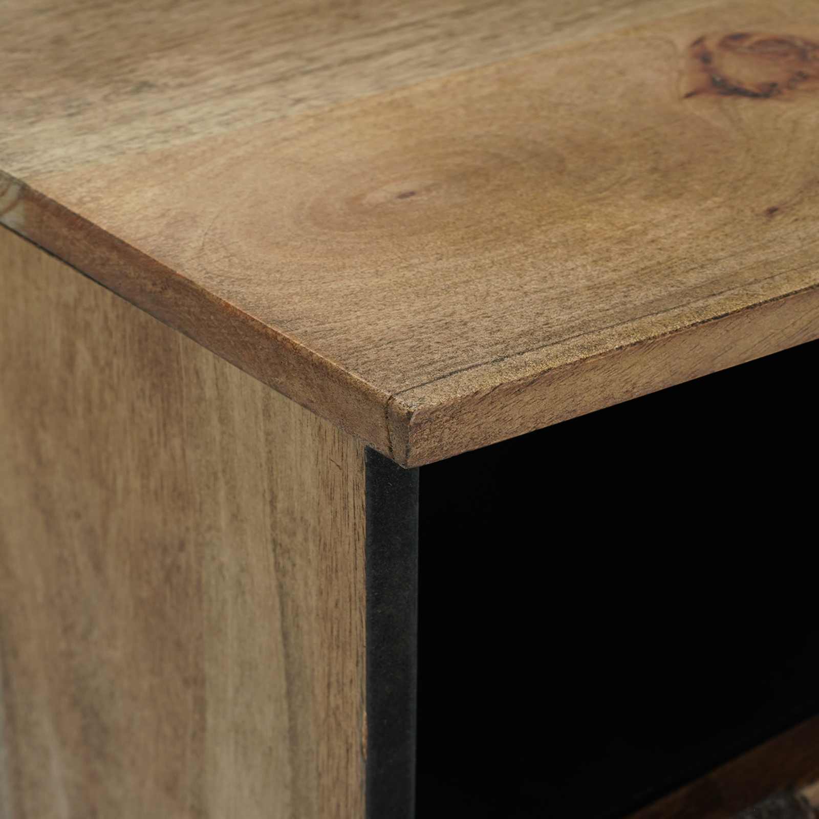 Mobile TV Marrone 100 x 33,5 x 46 cm Legno di mango massello | homemem39