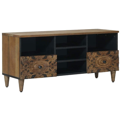 Mobile TV Marrone 100 x 33,5 x 46 cm Legno di mango massello | homemem39
