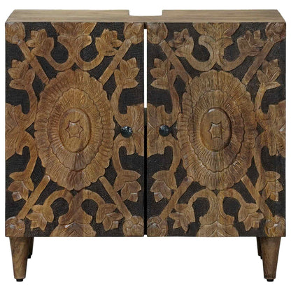 Armadio per Lavabo da Bagno con porta Marrone 62 x 33 x 58 cm | homemem39