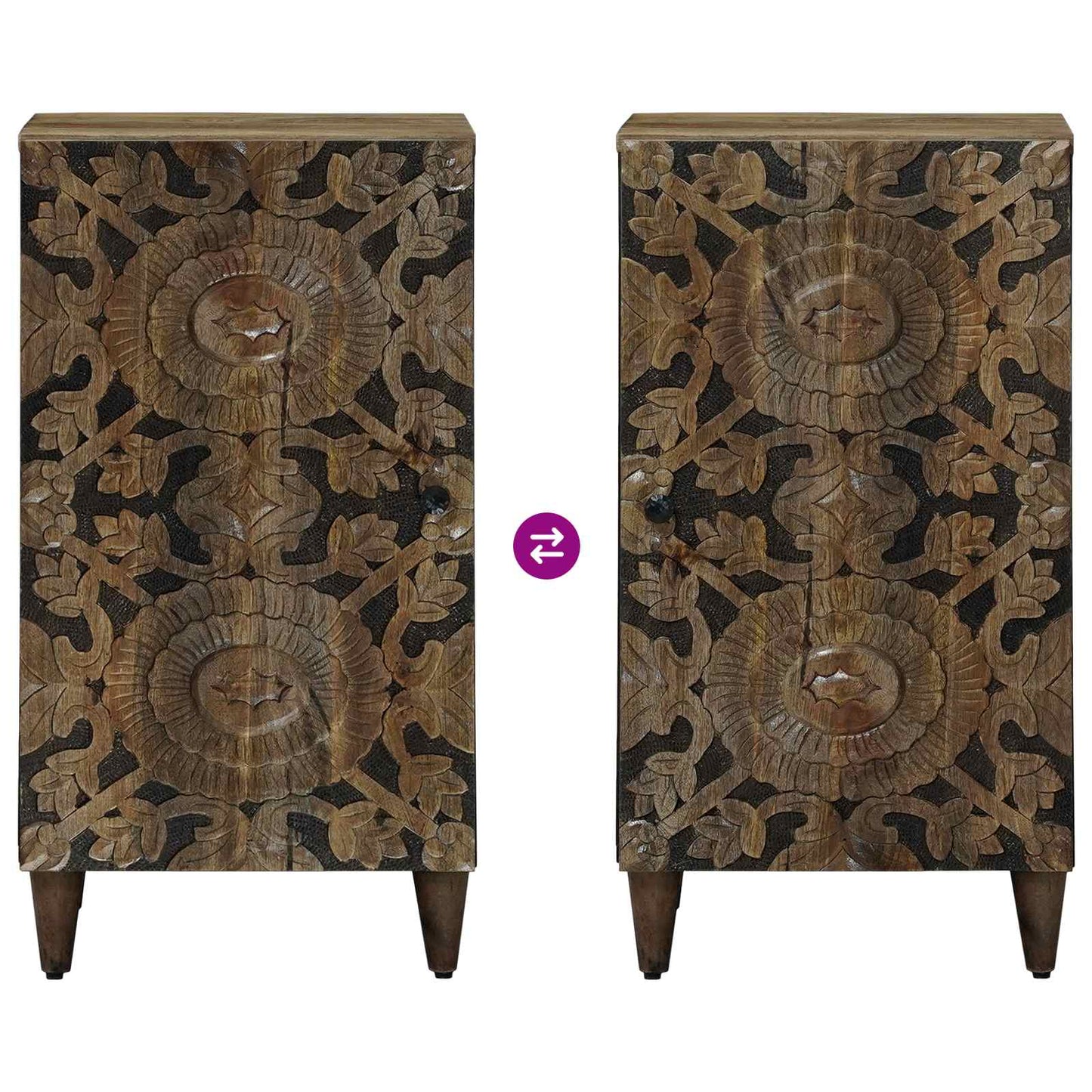 Credenza Marrone 40 x 33,5 x 75 cm Legno di mango massello | homemem39