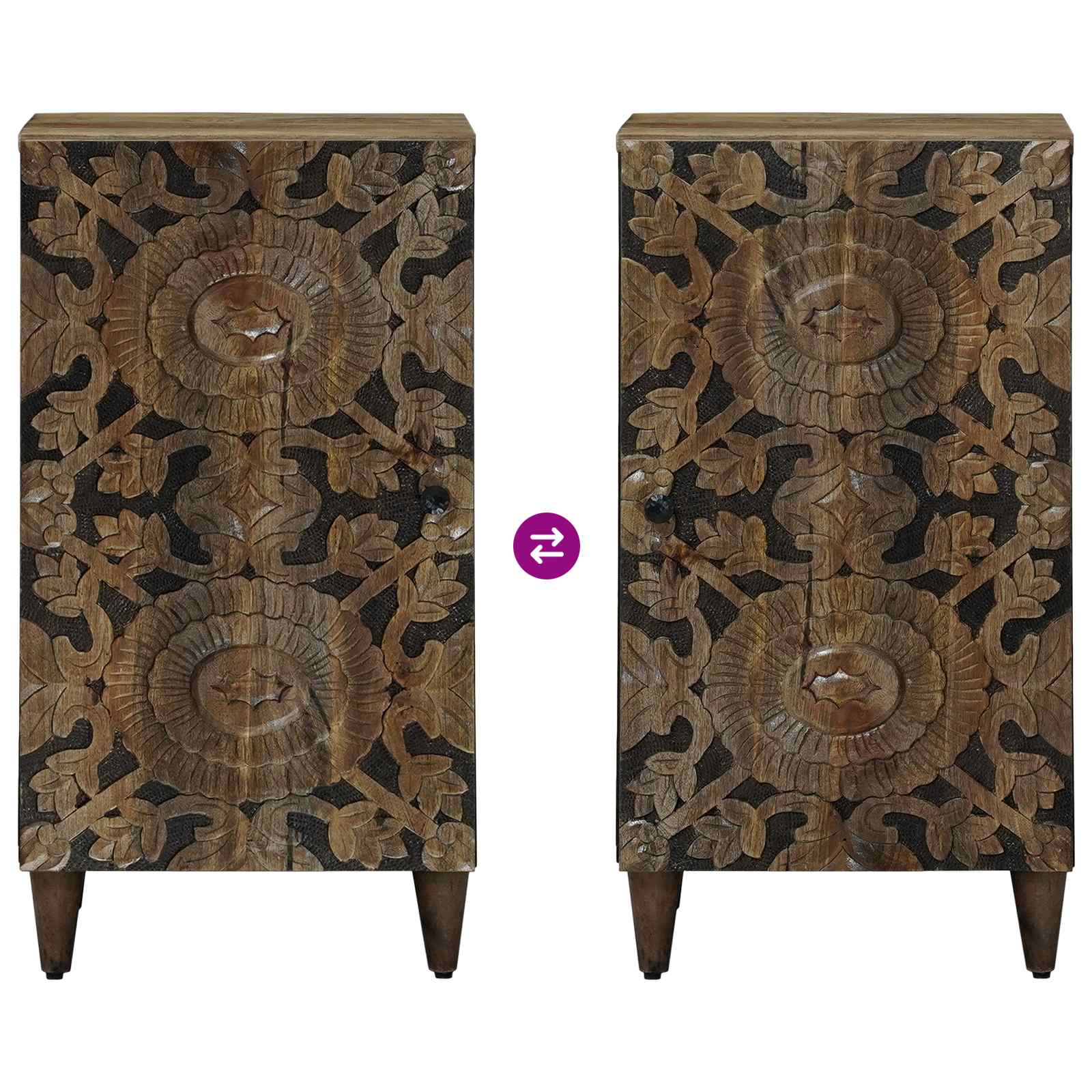 Credenza Marrone 40 x 33,5 x 75 cm Legno di mango massello | homemem39