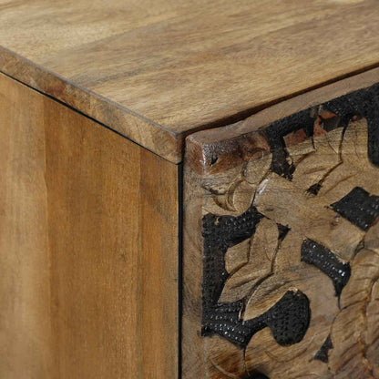 Mobile Alto Marrone 40 x 33,5 x 110 cm Legno di mango massello | homemem39