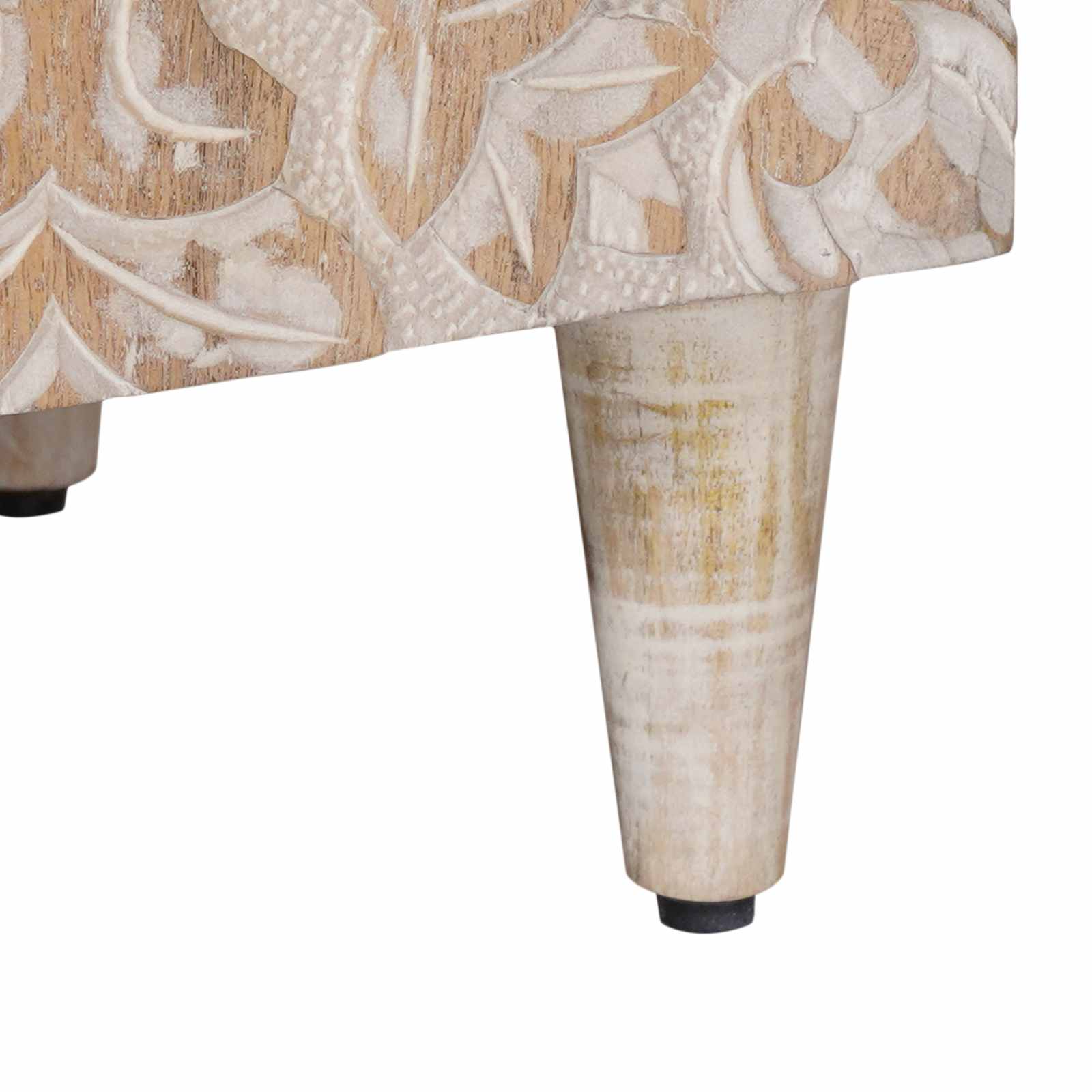 Mobile TV Bianco 105 x 33,5 x 46 cm Legno di mango massello | homemem39