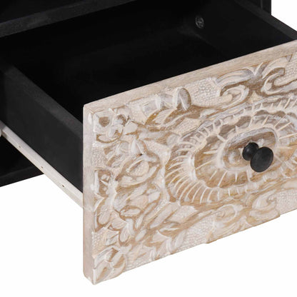 Mobile TV Bianco 70 x 33,5 x 46 cm Legno di mango massello | homemem39