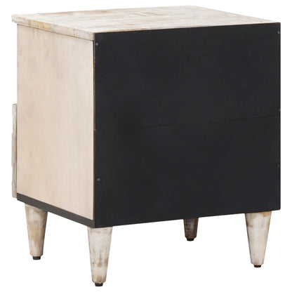 Mobiletto da Letto con cassetto Bianco 40 x 33 x 46 cm | homemem39