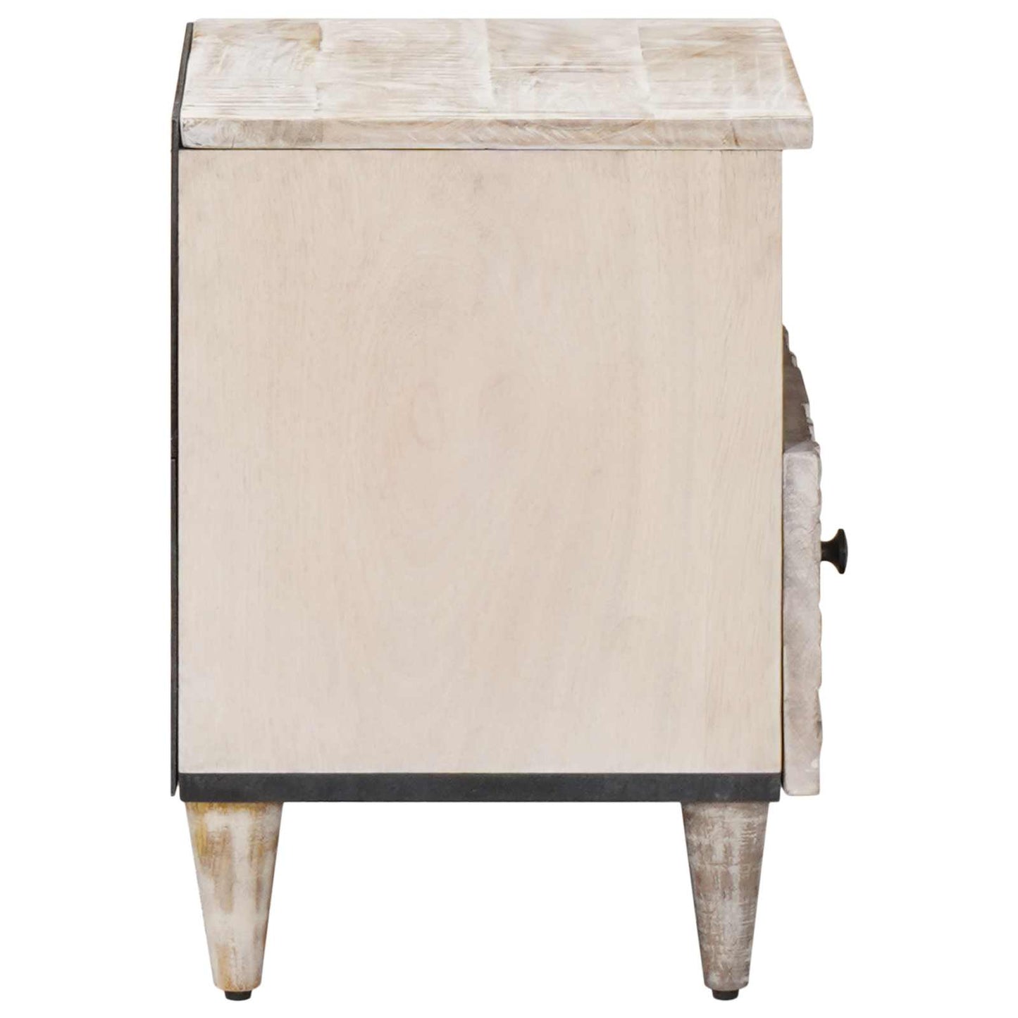 Mobiletto da Letto con cassetto Bianco 40 x 33 x 46 cm | homemem39