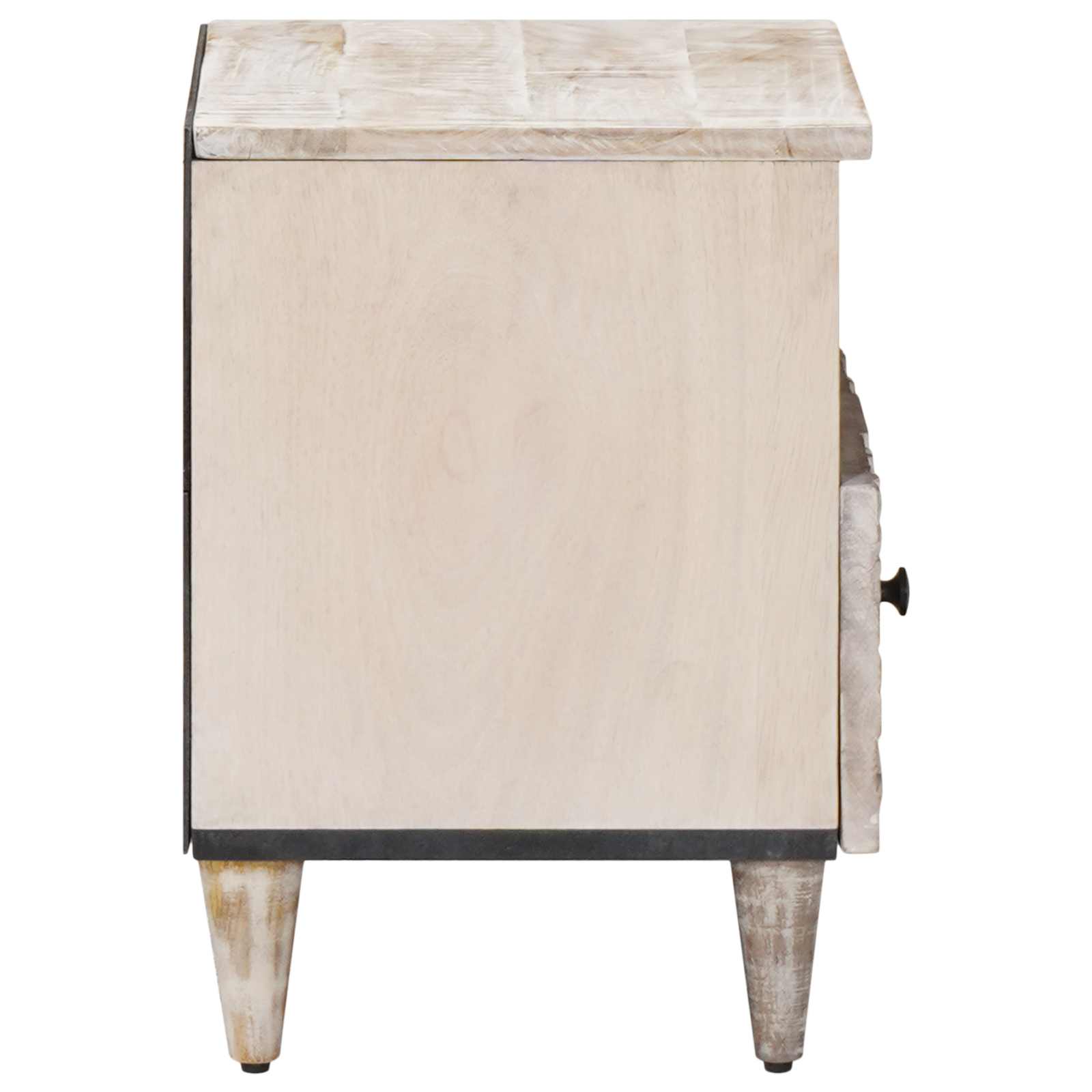Mobiletto da Letto con cassetto 2 pcs Bianco 40 x 33 x 46 cm | homemem39