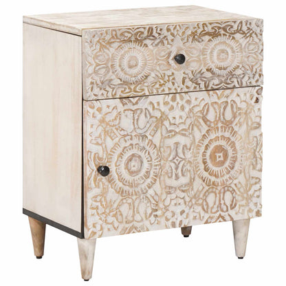 Mobiletto da Letto Bianco 50 x 33 x 60 cm