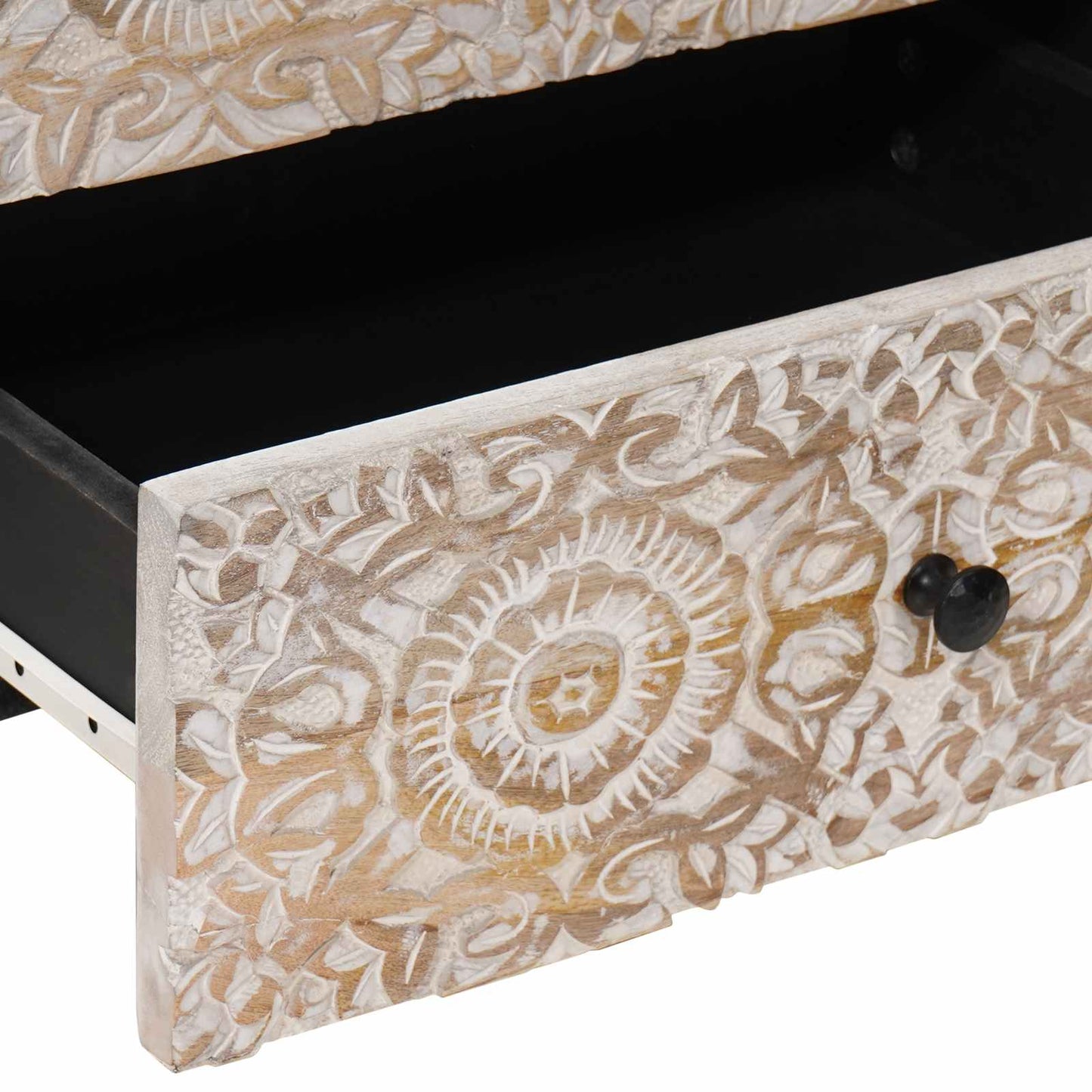 Mobiletto da Letto con cassetto Bianco 50 x 33 x 60 cm | homemem39
