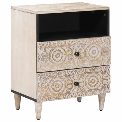 Mobiletto da Letto Bianco 50 x 33 x 60 cm