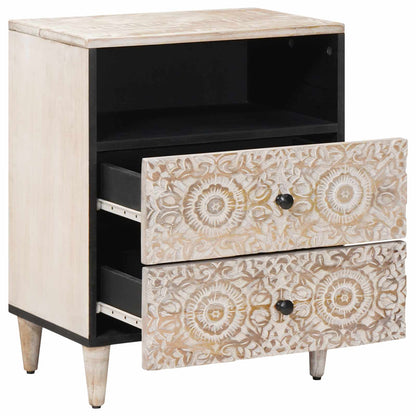 Mobiletto da Letto Bianco 50 x 33 x 60 cm