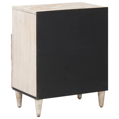 Mobiletto da Letto con cassetto Bianco 50 x 33 x 60 cm | homemem39