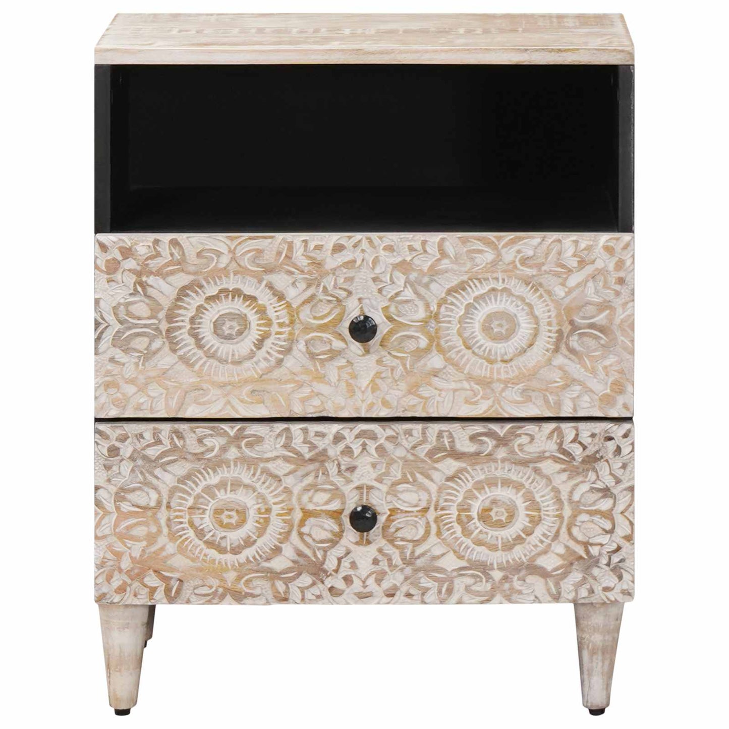 Mobiletto da Letto Bianco 50 x 33 x 60 cm