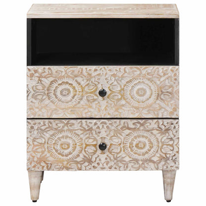 Mobiletto da Letto Bianco 50 x 33 x 60 cm