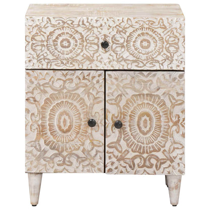 Mobiletto da Letto con cassetto Bianco 50 x 33 x 60 cm | homemem39