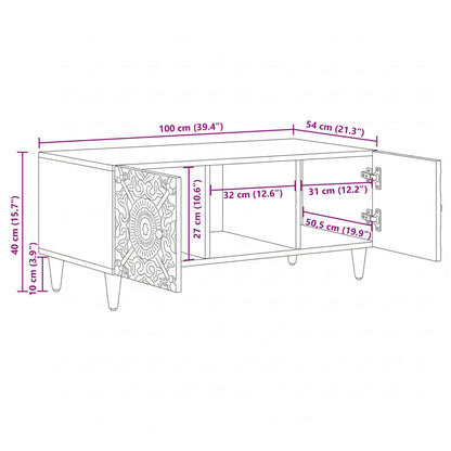 Tavolino da salotto Bianco 100 x 54 x 40 cm | homemem39