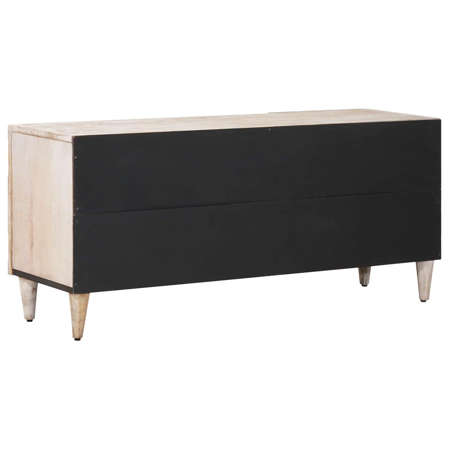Mobile TV Bianco 105 x 33,5 x 46 cm Legno di mango massello | homemem39