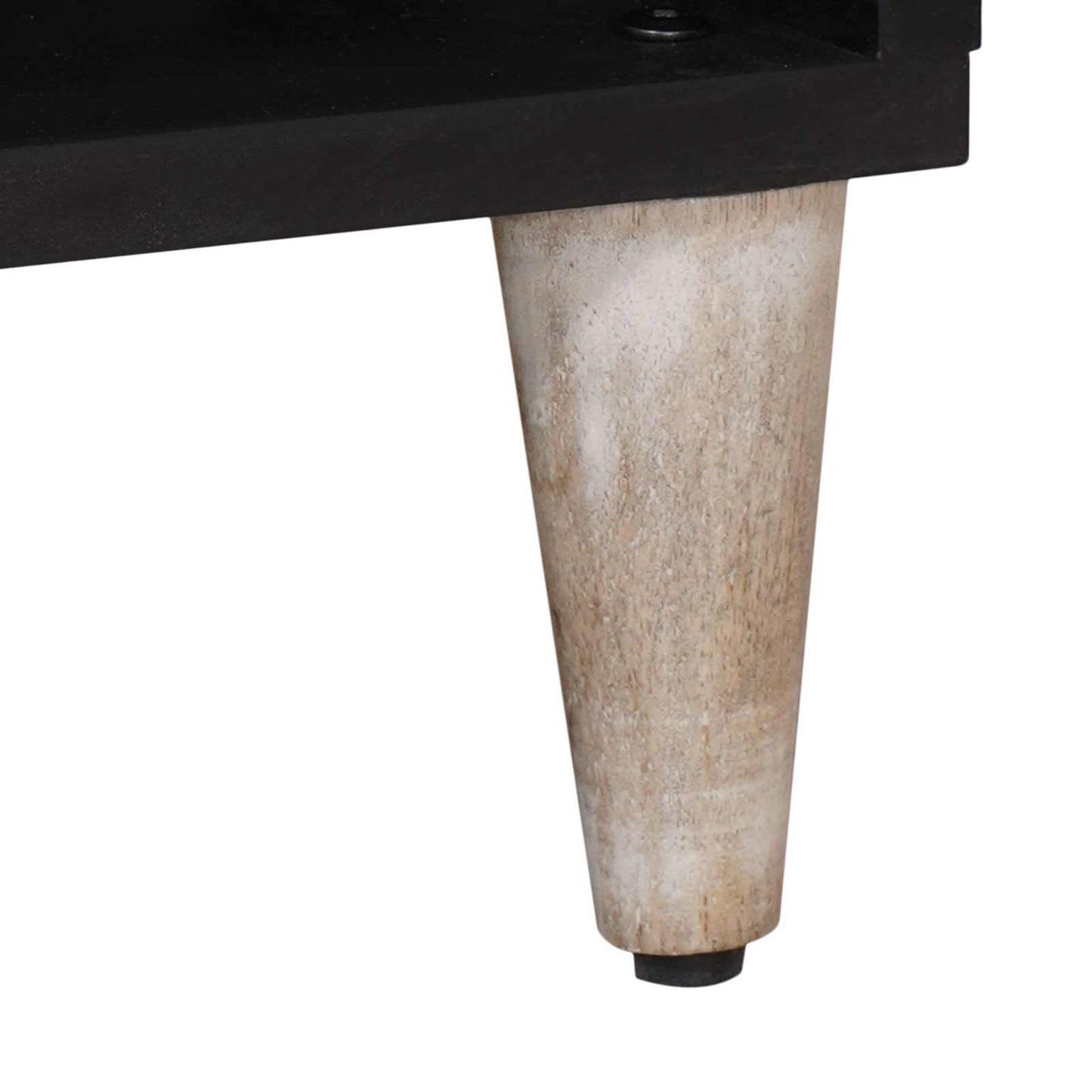 Mobile TV Bianco 100 x 33,5 x 46 cm Legno di mango massello | homemem39