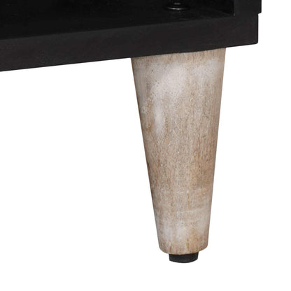 Mobile TV Bianco 100 x 33,5 x 46 cm Legno di mango massello | homemem39