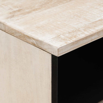 Mobile TV Bianco 100 x 33,5 x 46 cm Legno di mango massello | homemem39