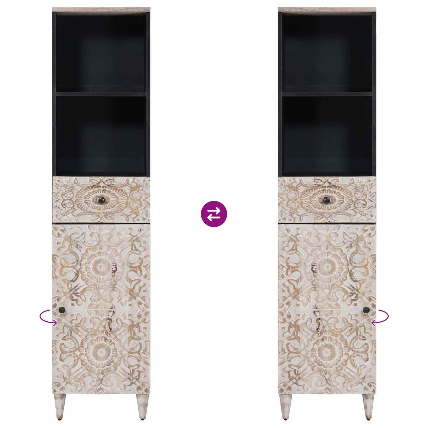 Mobile da Bagno con cassetto Bianco 38 x 33,5 x 160 cm | homemem39