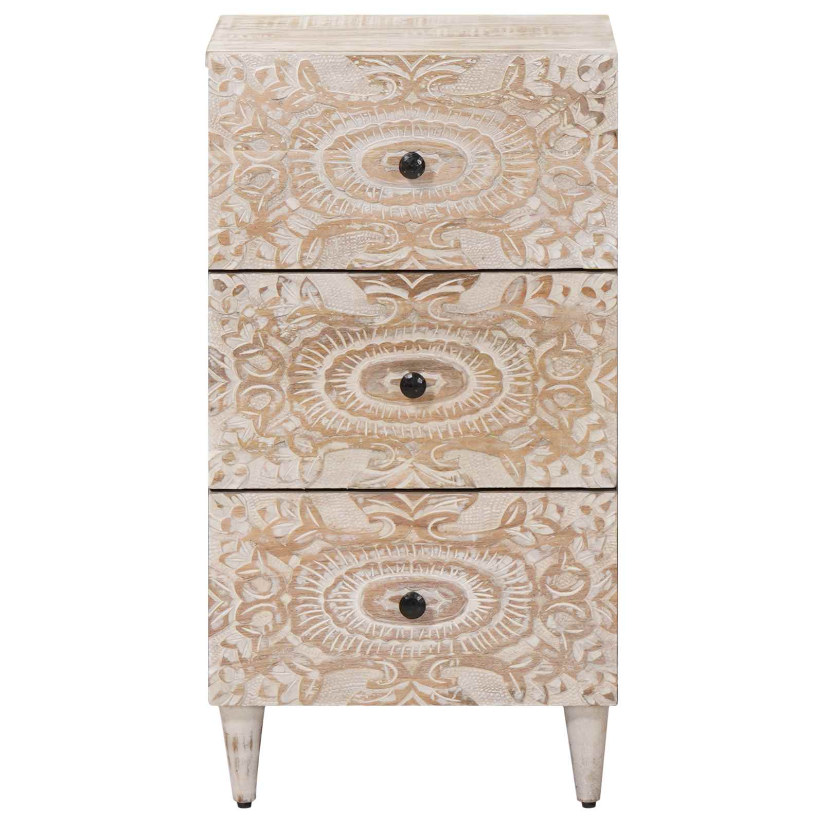 Credenza Bianco 40 x 33,5 x 75 cm Legno di mango massello | homemem39
