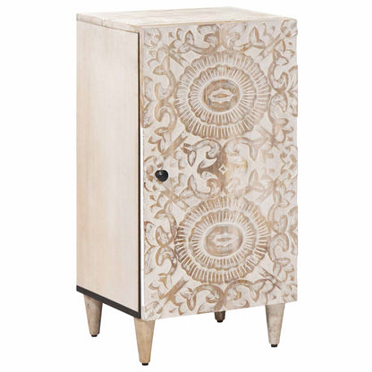 Credenza Bianco 40 x 33,5 x 75 cm Legno di mango massello | homemem39