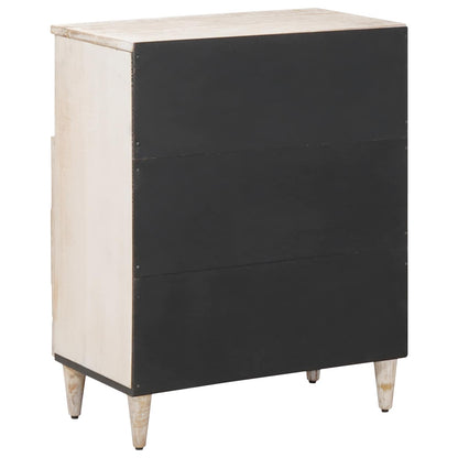 Credenza Bianco 60 x 33,5 x 75 cm Legno di mango massello | homemem39
