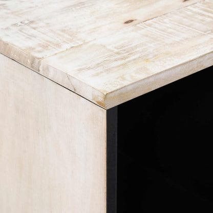 Credenza Bianco 80 x 33,5 x 75 cm Legno di mango massello | homemem39