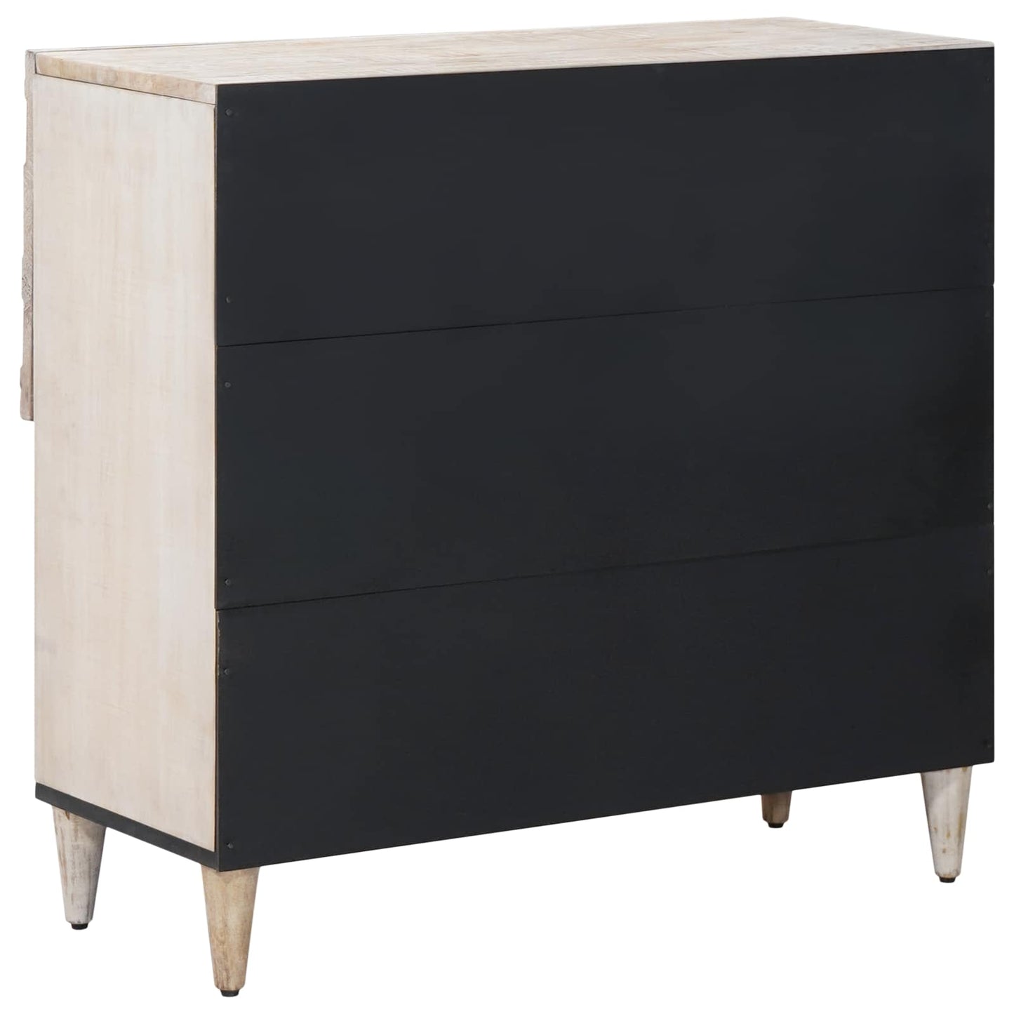 Credenza Bianco 80 x 33,5 x 75 cm Legno di mango massello | homemem39