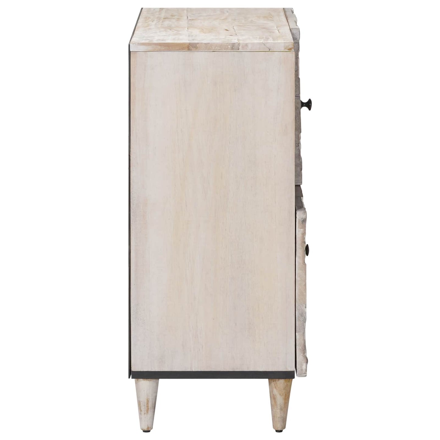 Credenza Bianco 80 x 33,5 x 75 cm Legno di mango massello | homemem39