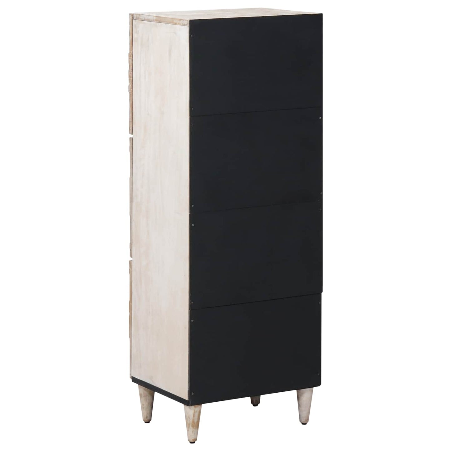 Mobile Alto Bianco 40 x 33,5 x 110 cm Legno di mango massello | homemem39