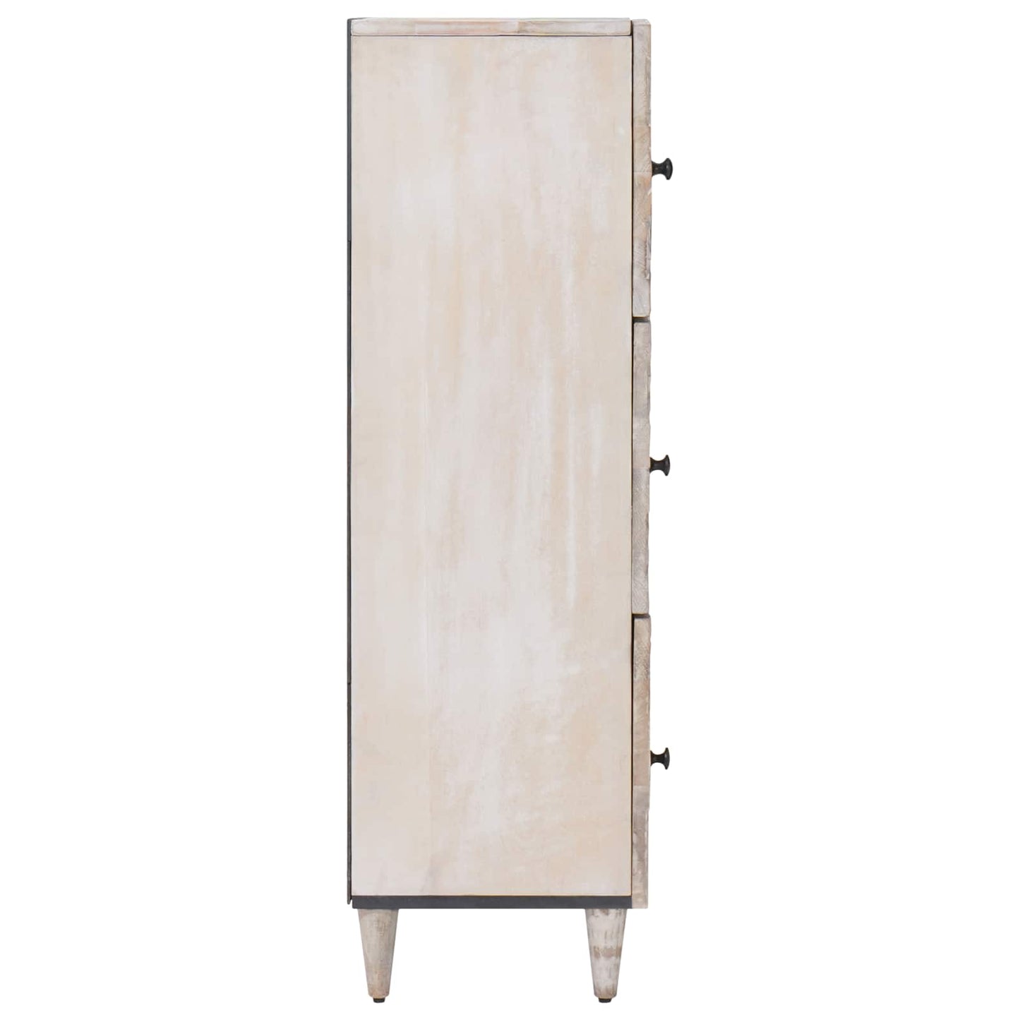 Mobile Alto Bianco 40 x 33,5 x 110 cm Legno di mango massello | homemem39