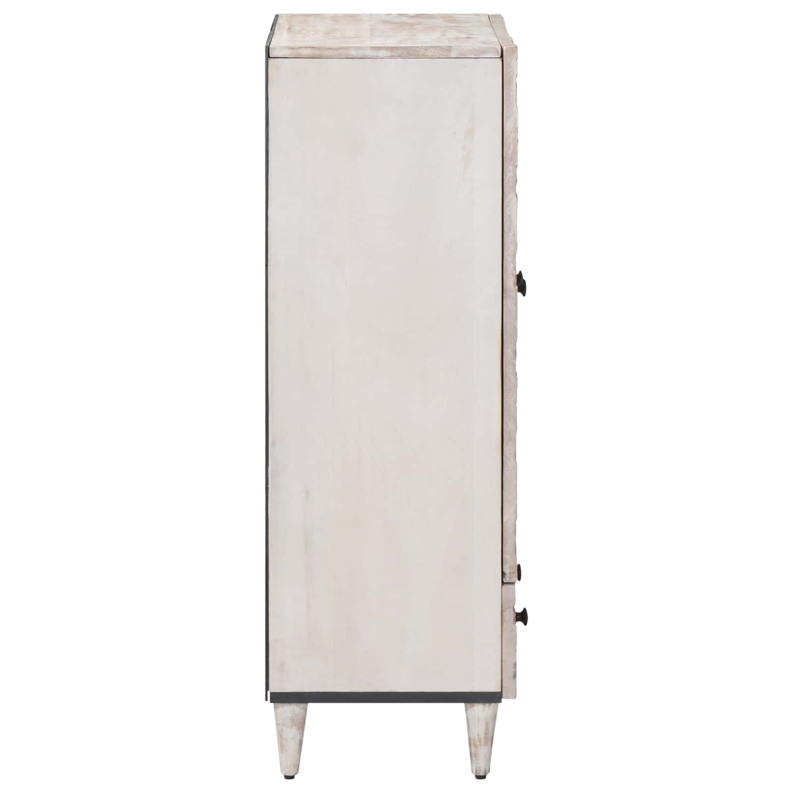 Mobile Alto Bianco 60 x 33,5 x 100 cm Legno di mango massello | homemem39
