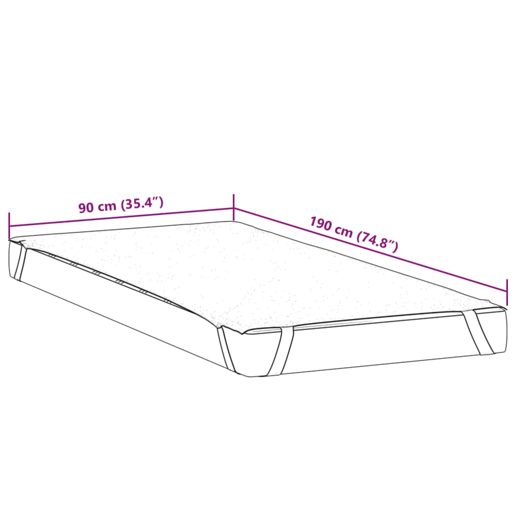 Coprimaterasso Bianco 90x190 cm Impermeabile