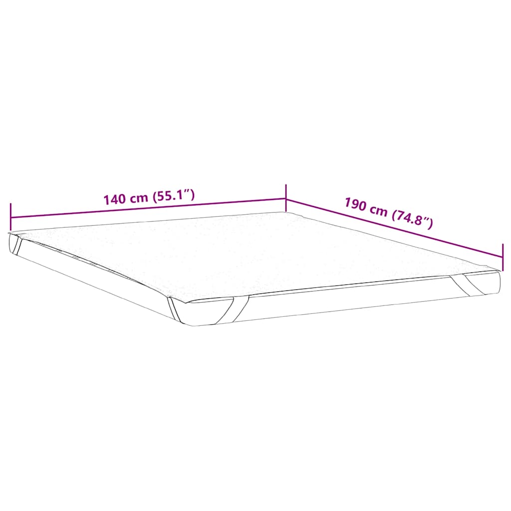 Coprimaterasso Bianco 140x190 cm Impermeabile