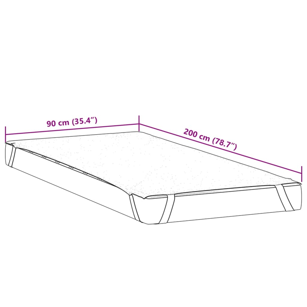 Coprimaterasso Bianco 90x200 cm Impermeabile - homemem39