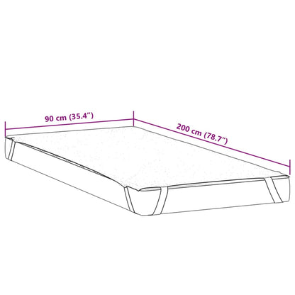 Coprimaterasso Bianco 90x200 cm Impermeabile - homemem39