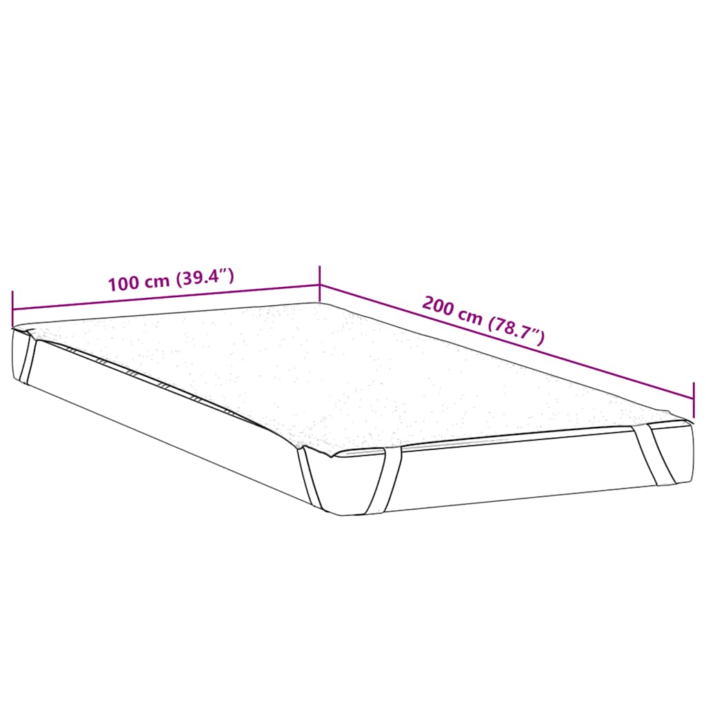 Coprimaterasso Bianco 100x200 cm Impermeabile