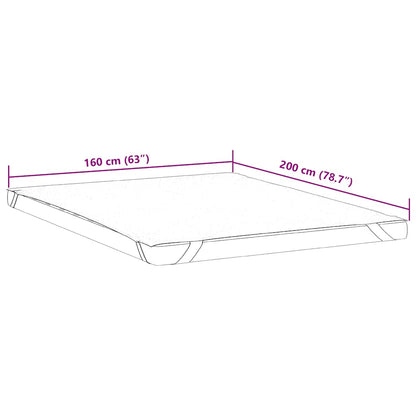 Coprimaterasso Bianco 160x200 cm Impermeabile - homemem39