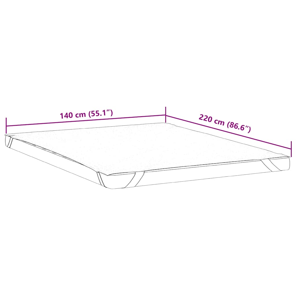 Coprimaterasso Bianco 140x220 cm Impermeabile