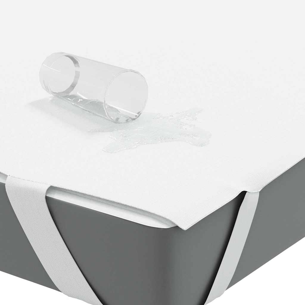 Coprimaterasso Bianco 160x220 cm Impermeabile - homemem39