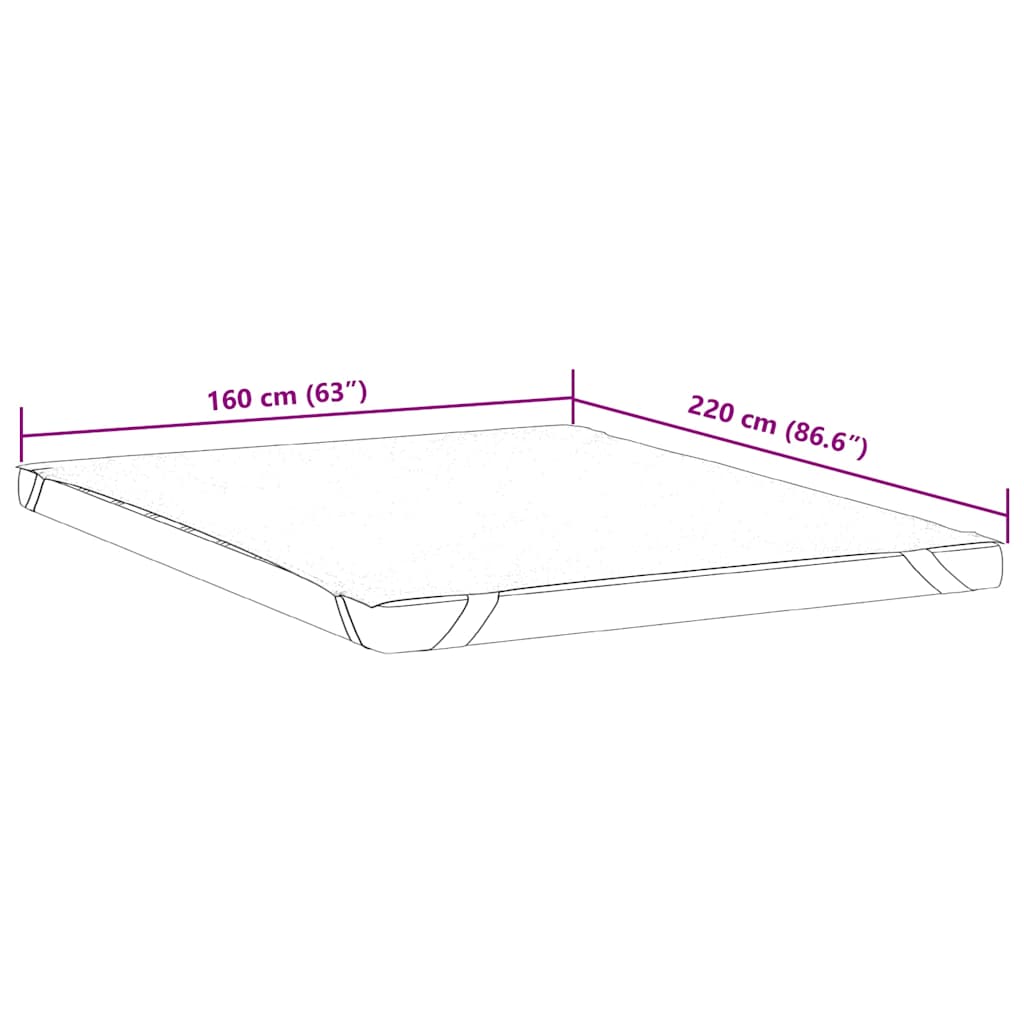 Coprimaterasso Bianco 160x220 cm Impermeabile - homemem39