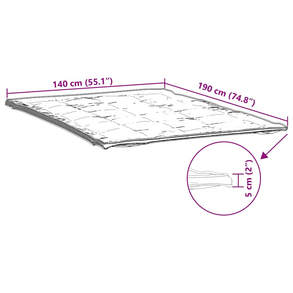 Coprimaterasso Bianco 140x190 cm