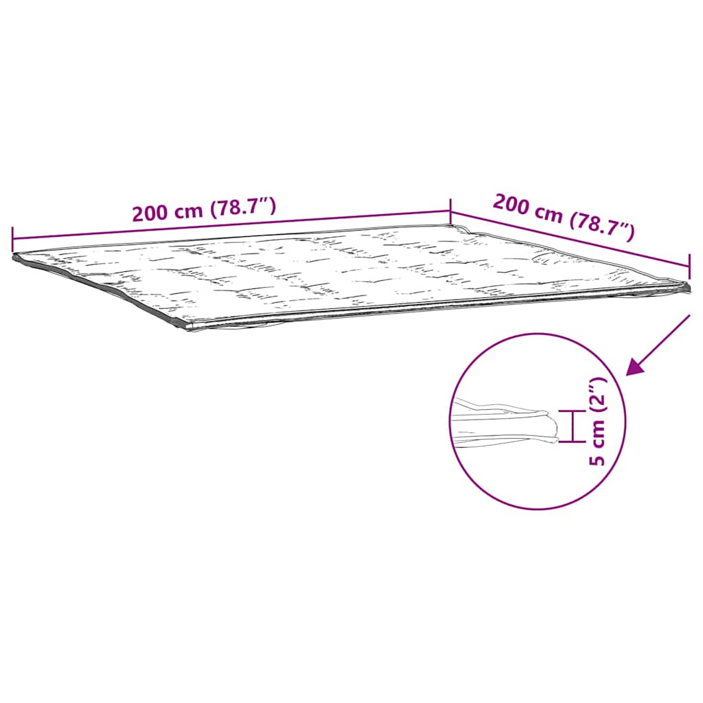 Coprimaterasso Bianco 200x200 cm