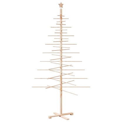 Albero di Natale Decorativo in Legno 210 cm Legno Massello Pino